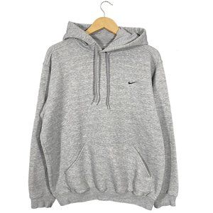 Vintage Y2K Gray Nike Black Swoosh Hoodie